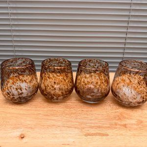 Amber speckled Candle Votives